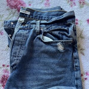 Forever 21 Blue Boyfriend Jeans with Distressed Detail